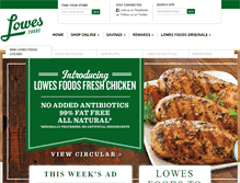 Tablet Screenshot of lowesfoods.com